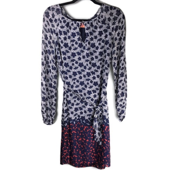 Tory Burch Lisa Silk Floral Keyhole Dress Size 6 - Picture 3 of 14